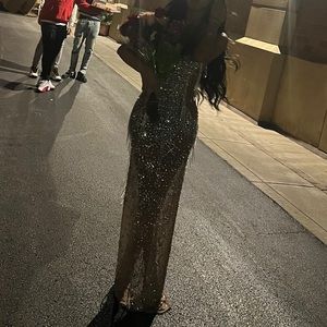 Embellished diamond dress